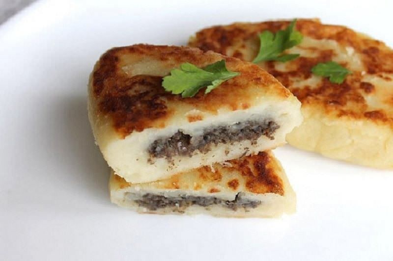 Зразы картофельные с куриной печенью