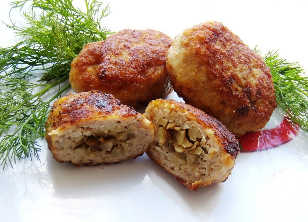 Зразы куриные с грибами