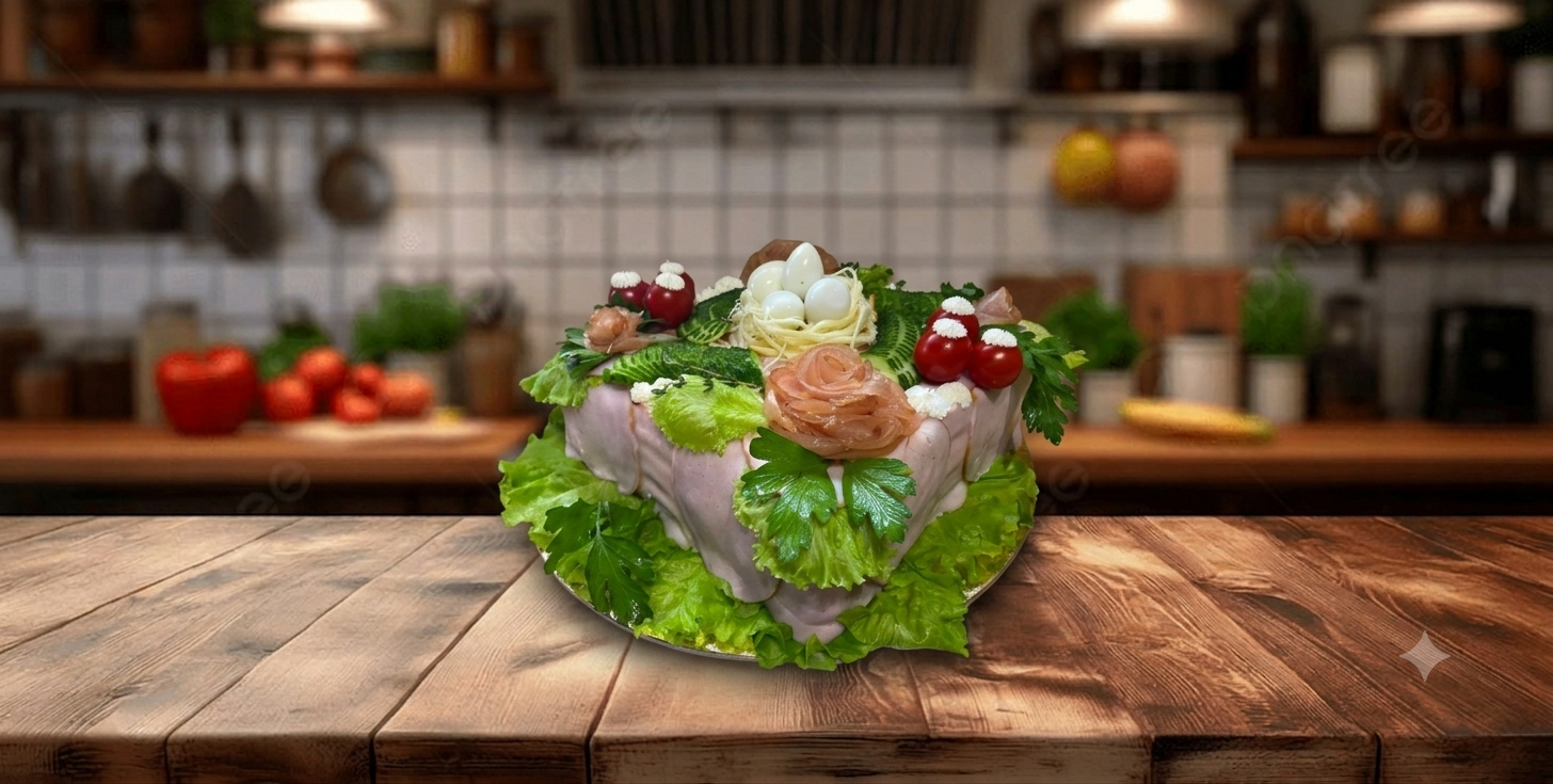 Торт закусочный «Курочка Ряба»